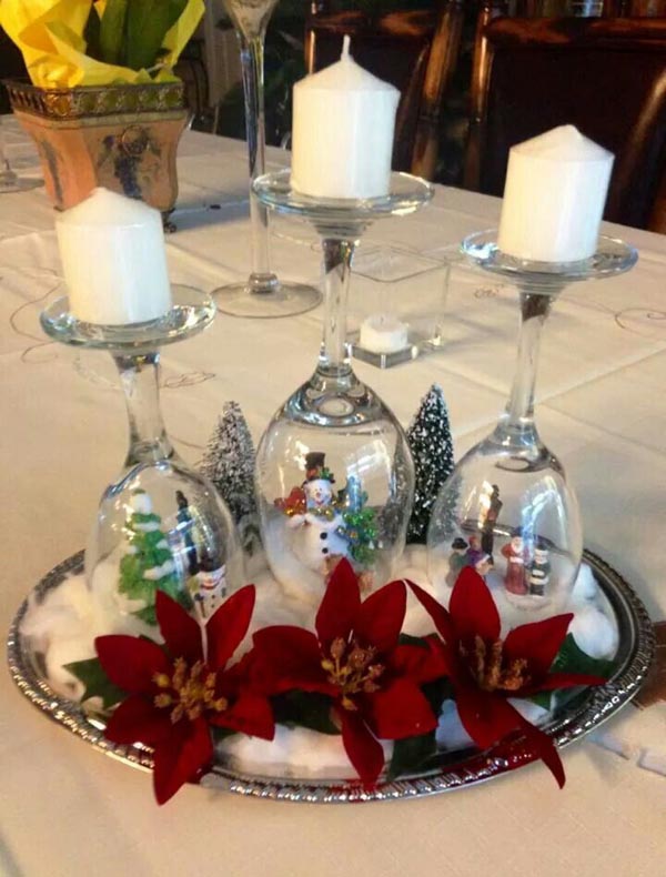 Christmas Decorations On Tables 