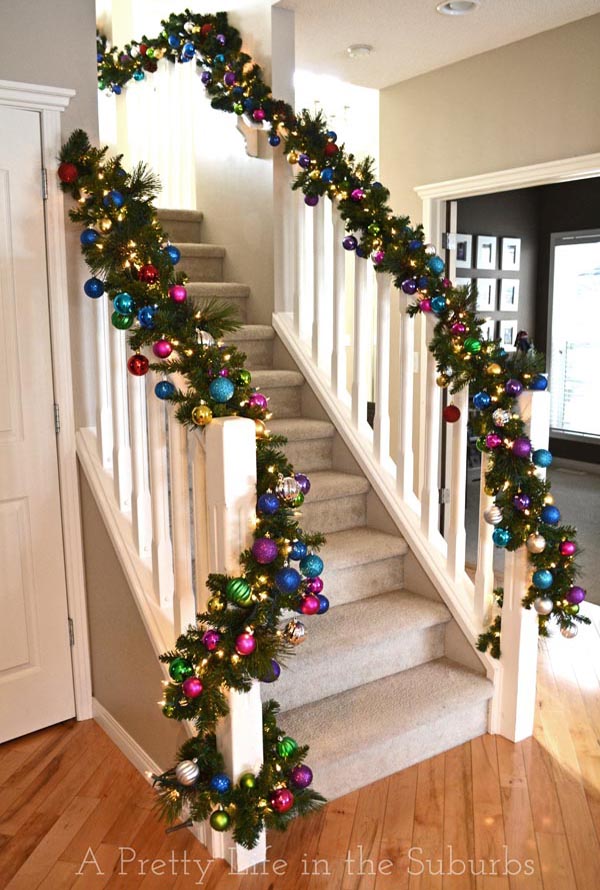 40+ Festive Christmas Banister Decorations Ideas  All About Christmas