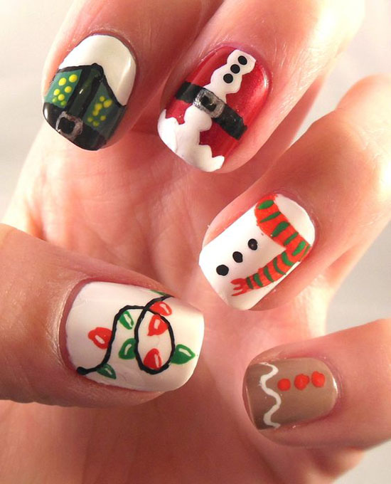 40+ Festive and Fabulous Christmas Nail Art Designs - All About Christmas