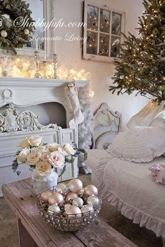 30+ Breathtaking Shabby Chic Christmas Decorating Ideas - All About