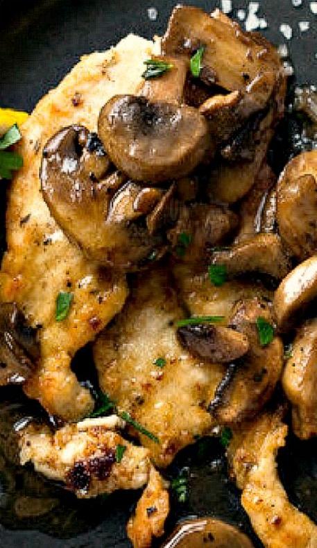 lemon-and-garlic-chicken-with-mushrooms