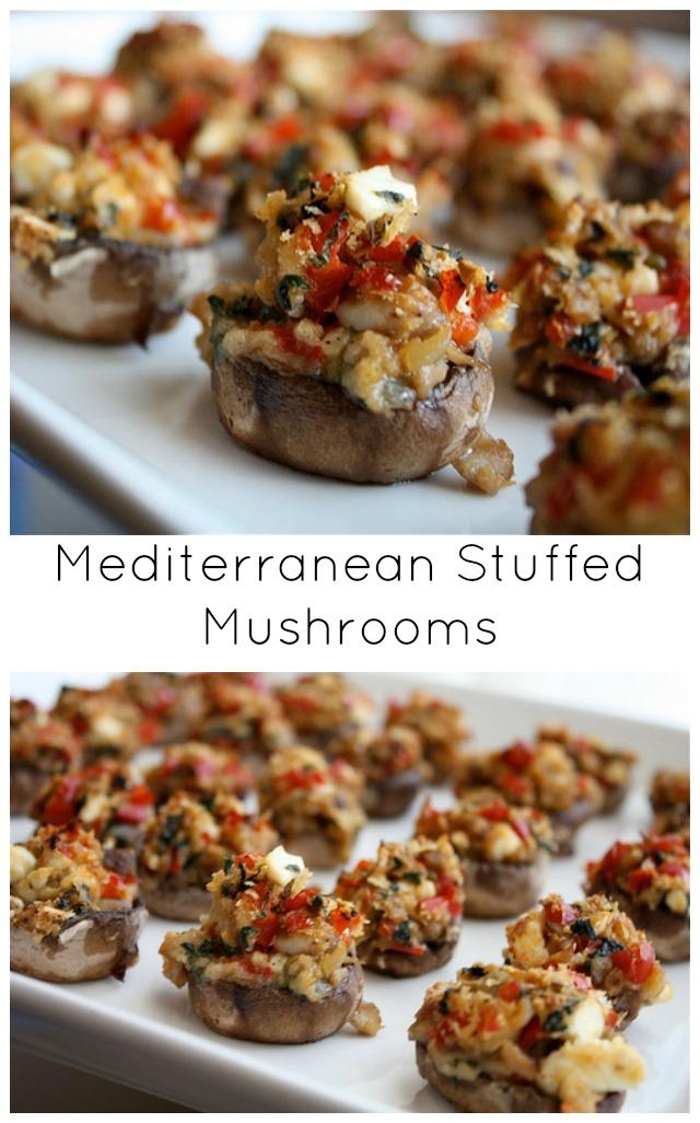 mediterranean-stuffed-mushrooms