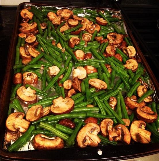 roasted-green-beans-with-mushrooms