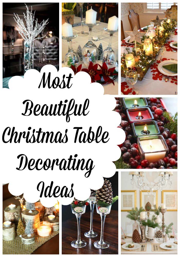 40+ Best Christmas Table Decorations for Your Holiday Dinner Parties   Christmas table decorations, White christmas decor, Winter wonderland  christmas