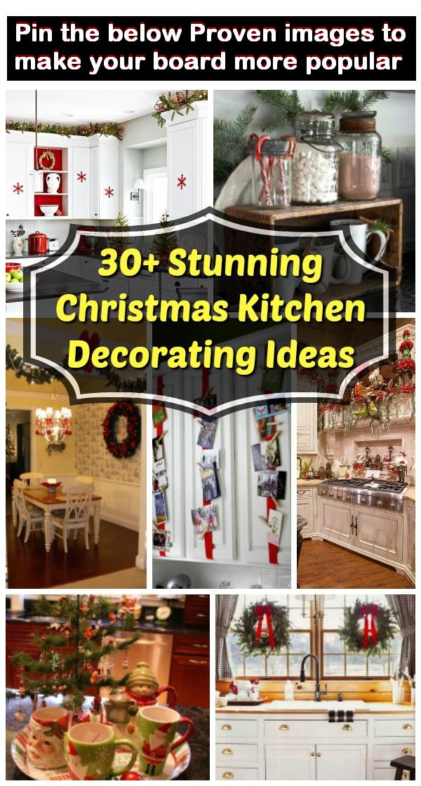 30 Stunning Christmas Kitchen Decorating Ideas All About Christmas