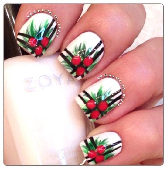 40+ Festive and Fabulous Christmas Nail Art Designs – All About Christmas