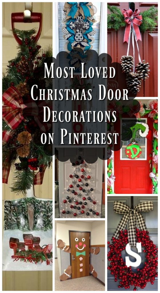 Most Loved Christmas Door Decorations Ideas On Pinterest All About   Christmas Door Decorating Ideas Pinterest 559x1024 