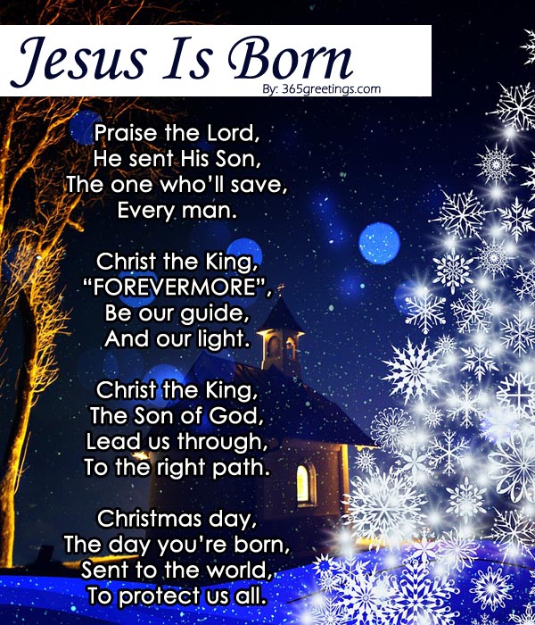 Christmas Poems About Jesus Birth