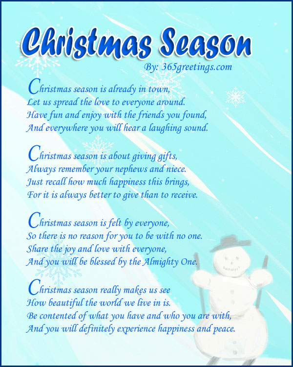 Best Christmas Poems – All About Christmas